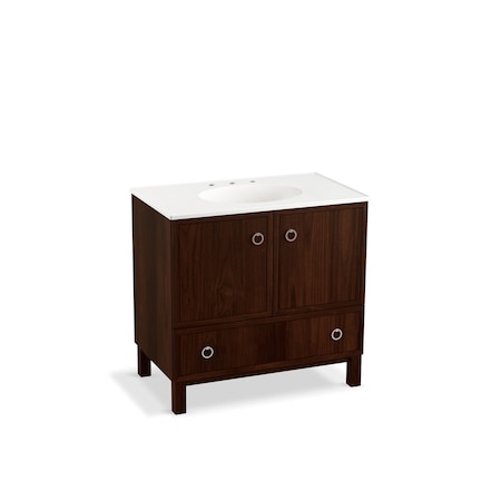 Kohler Jacquard 36" Bathroom Vanity Cabinet, 2 Doors & 1 Drawer 99506-LG-1WD